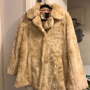 Express faux fur coat